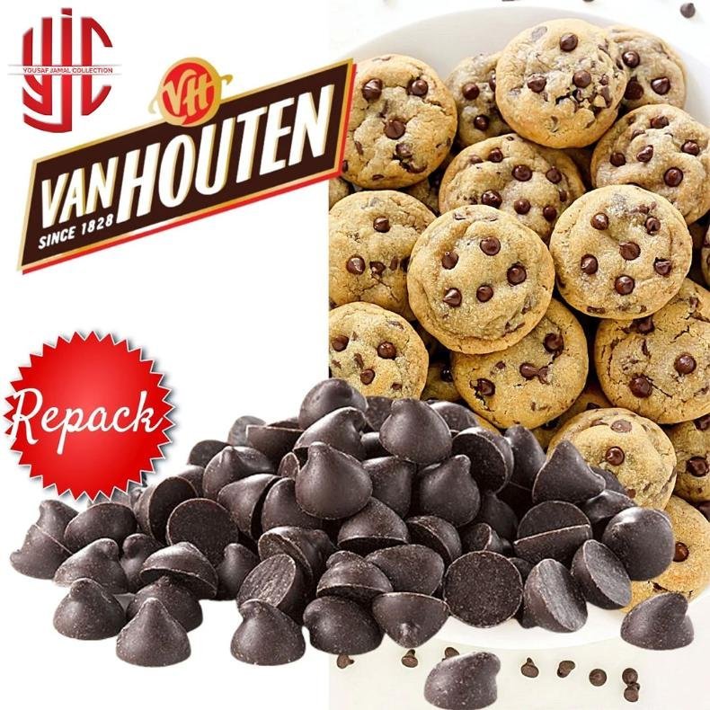 yjc-CFCH-001-1.jpg Imported Van Houten Chocolate Chips CSP1501-C8 1kg Pack - Image 1