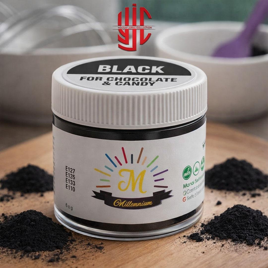 yjc-CFCL-087-1.jpg Millenium Black Candy & Chocolate Powder Color 6 Gram - Image 1