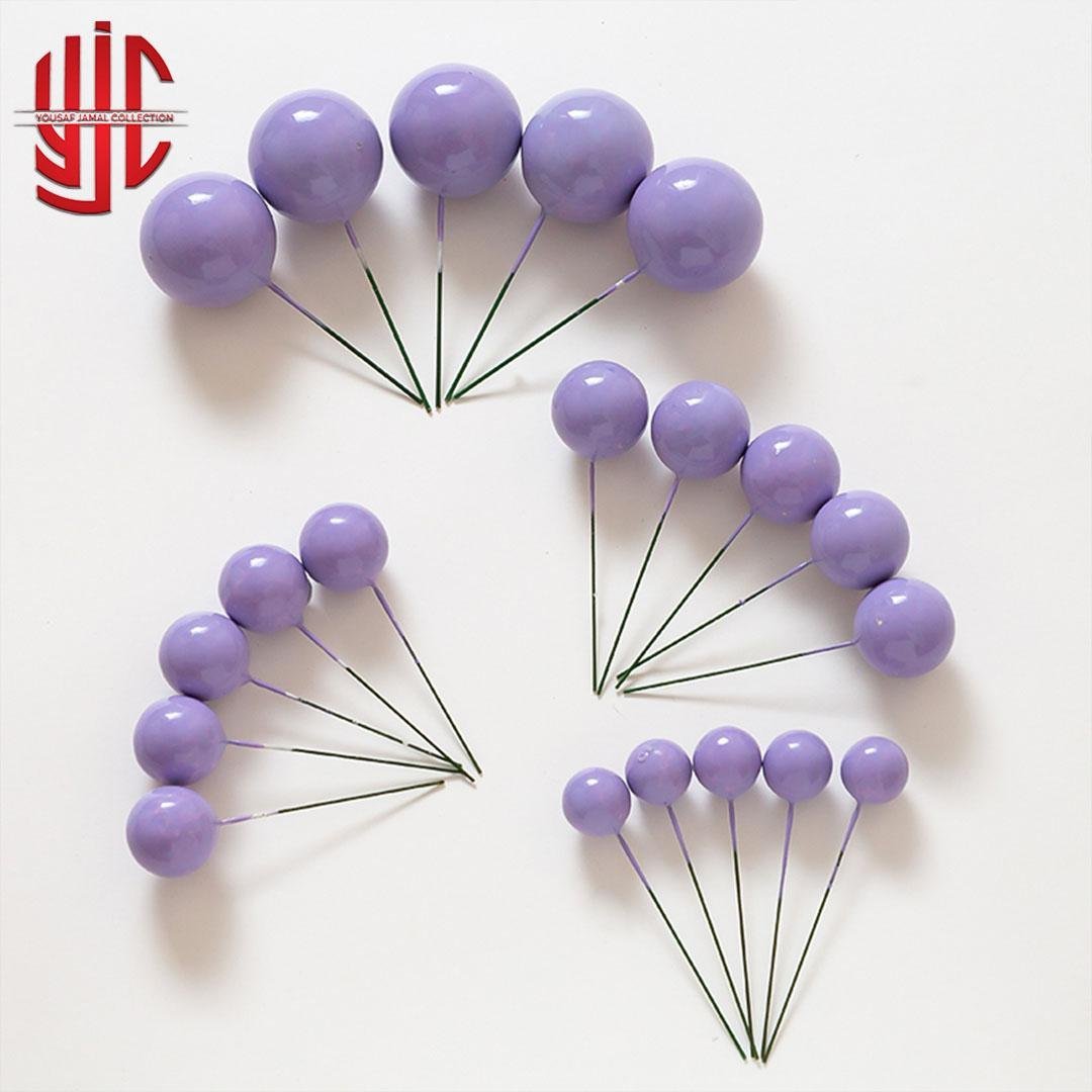 yjc-DCBL-012-1.jpg Glossy Lite Purple Faux Balls 20 Pcs Pack - Image 1