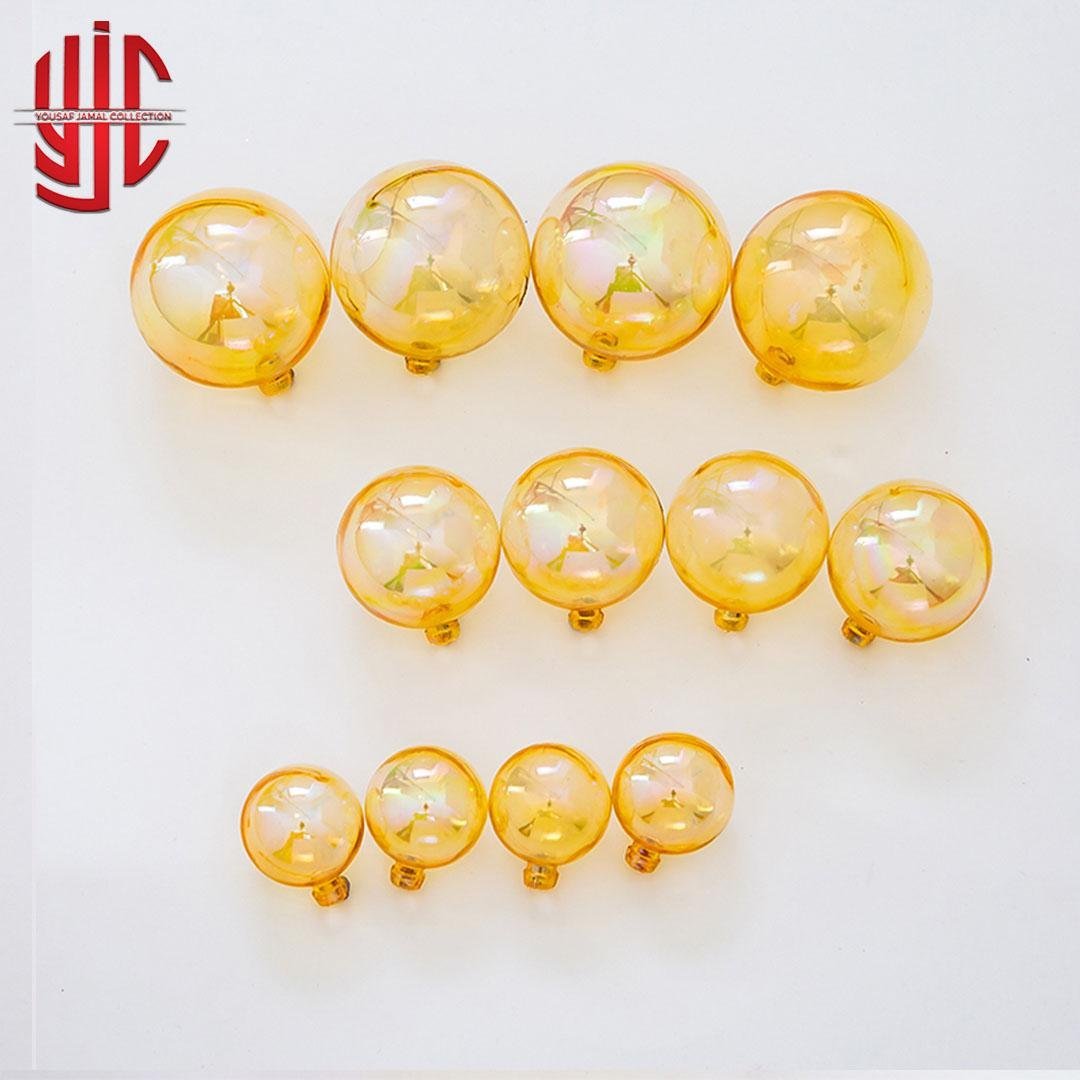 yjc-DCBL-045-1.jpg Transparent Yellow Faux Balls 12 Pcs Pack - Image 1