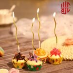 Curvy Cake Candles Golden 6 Pieces Set - Image 2