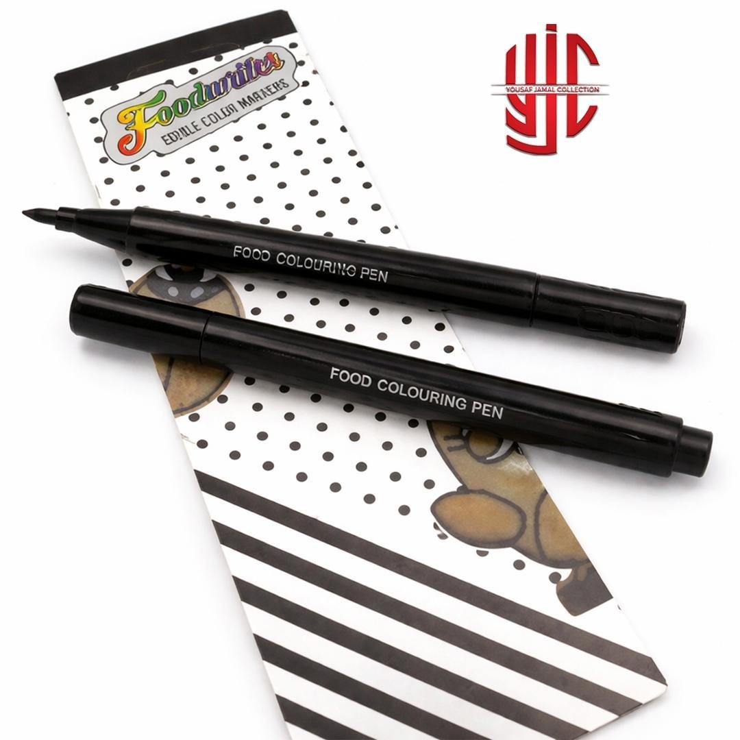 yjc-DCMR-002-1.jpg Edible 2 Black Color Markers Set - Image 1