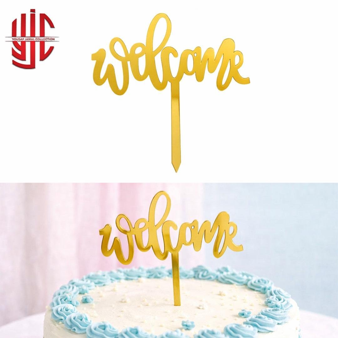 yjc-DCTP-016-1.jpg Acrylic Cake Topper Joint Welcome Small Letters - Image 1