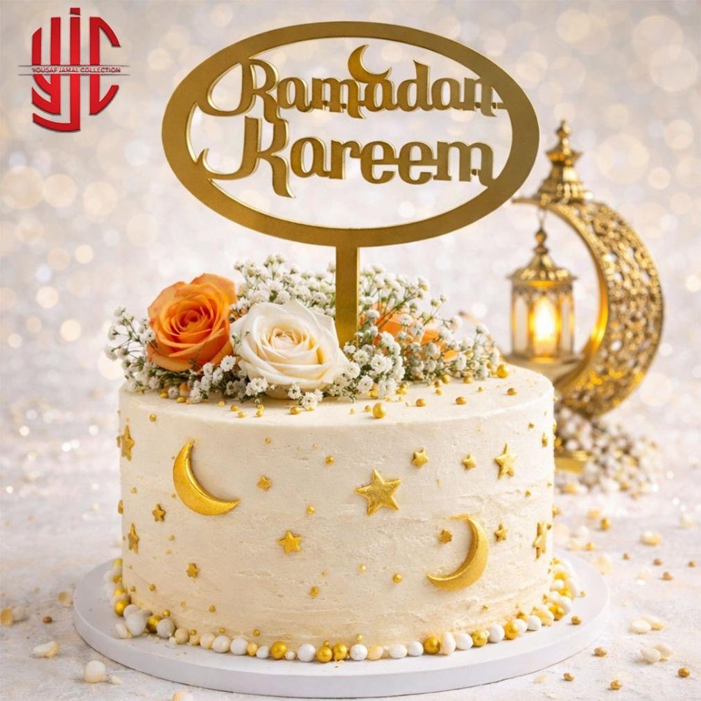 yjc-DCTP-067-1.jpg Ramadan Kareem Acrylic Cake Topper - Image 1