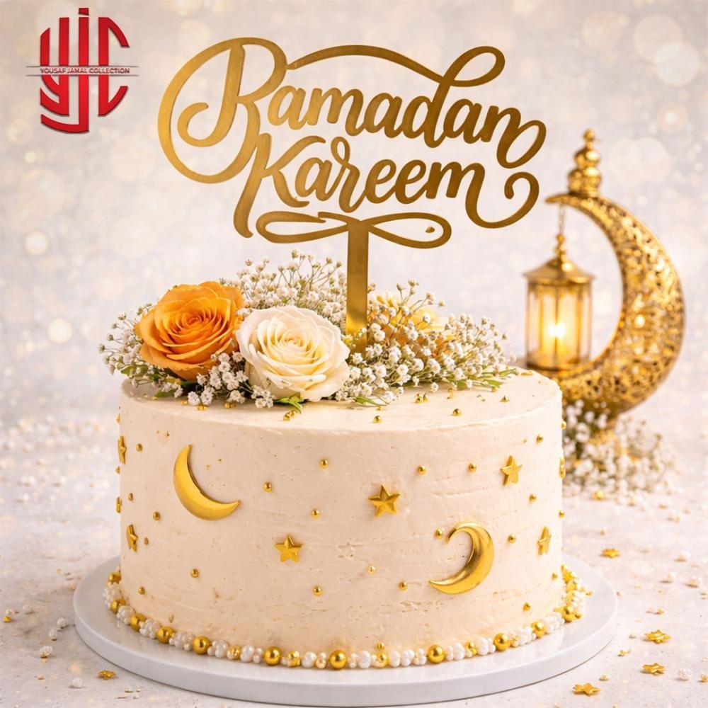 yjc-DCTP-070-1.jpg Ramadan Kareem Acrylic Cake Topper - Image 1