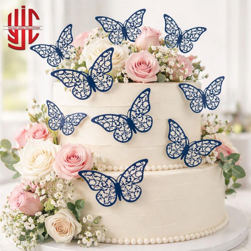 yjc-DCTP-083-1.jpg White Butterfly Cutouts With Blue Textures 12 Pieces Pack - Image 1