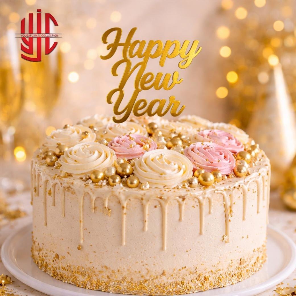 yjc-DCTP-098-1.jpg Happy New Year Cake Tags 5 Pieces Set - Image 1
