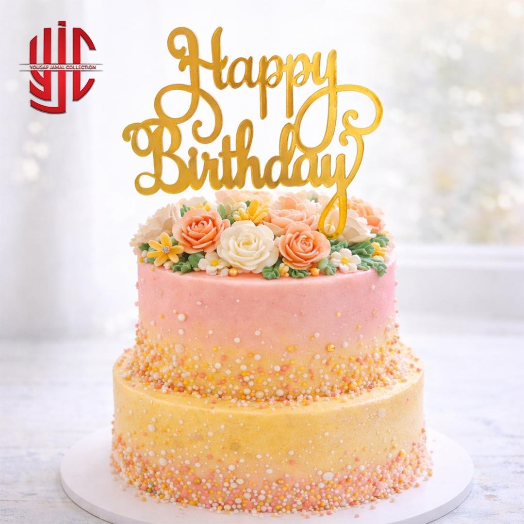 yjc-DCTP-103-1.jpg Acrylic Happy Birthday Tags 5 Pcs Pack - Image 1