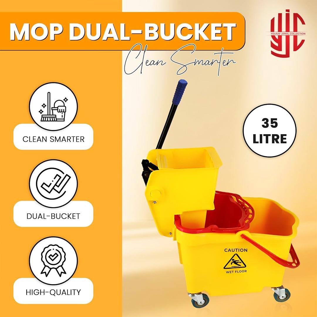 yjc-JTTR-003-3.jpg Mop Trolley Double Bucket 35 Liters - Image 1