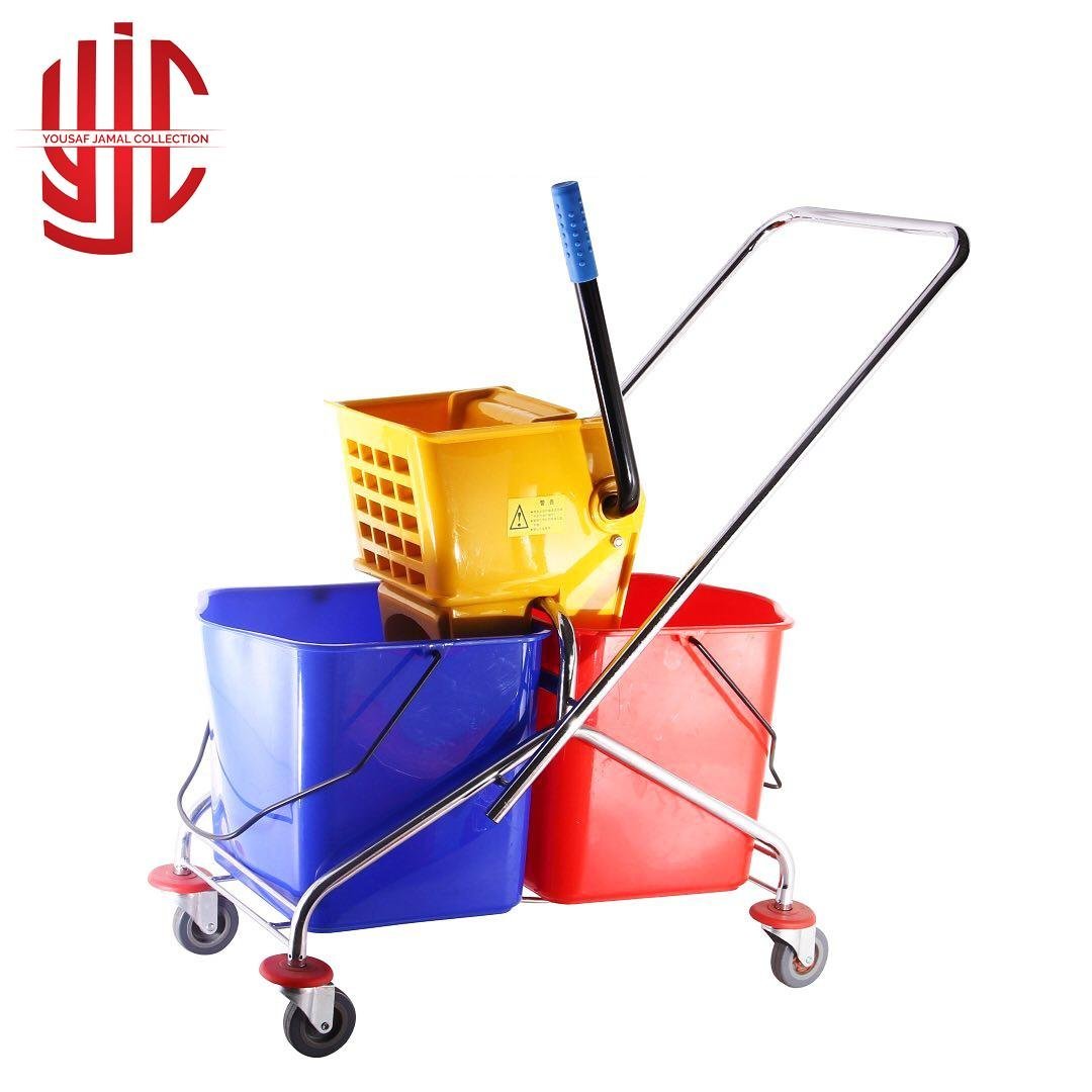 yjc-JTTR-004-1.jpg Mop Trolley Double Bucket 45 Liters - Image 1