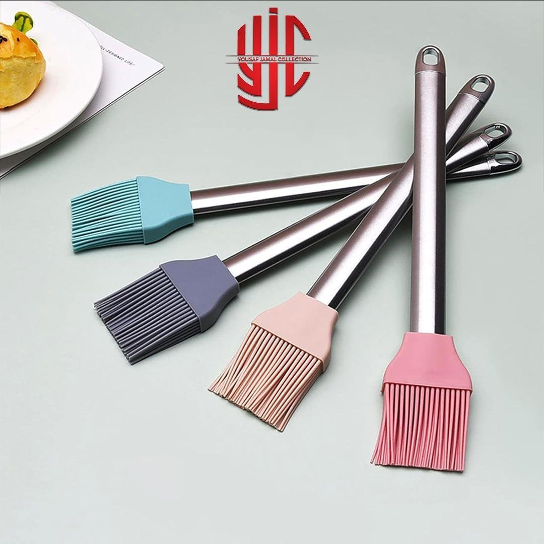 yjc-PLBR-002-1.jpg Silicon Basting Brush With Stainless Steel Handle - Image 1