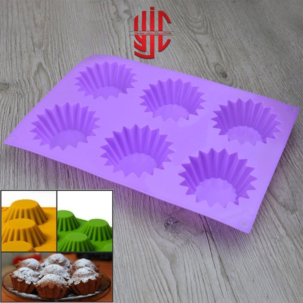 yjc-PLMO-010-1.jpg Silicon Flower Shape Mold 6 Cavities - Image 1
