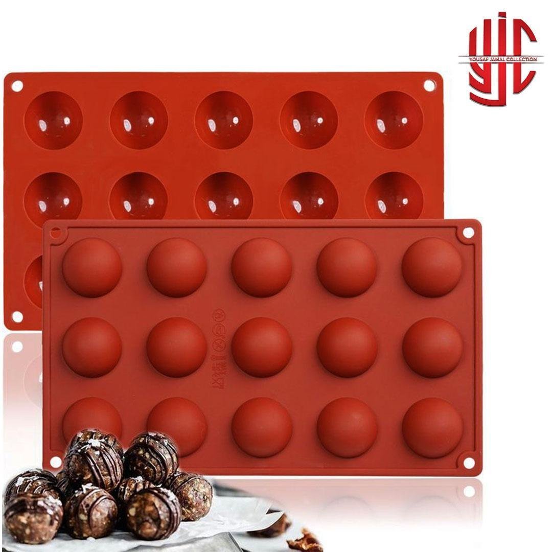 yjc-PLMO-013-1.jpg Silicon Semi Sphere Shape Mold 15 Cavities - Image 1