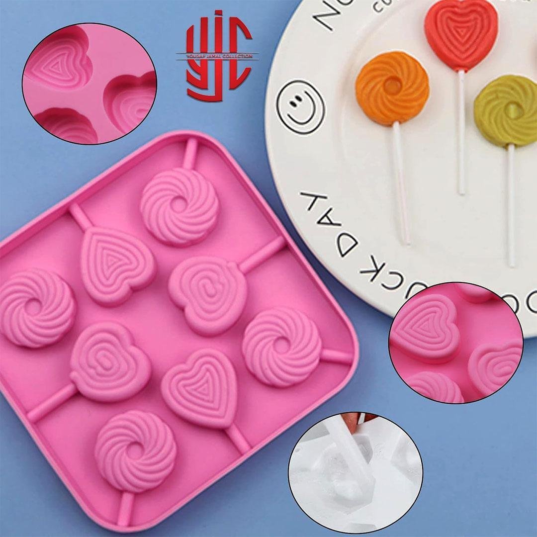 yjc-PLMO-027-3.jpg Silicon Swirl Heart Round Lollipop Mold 8 Cavities - Image 1