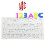 Silicon Funky Capital Alphabets & Numbers Chocolate Paste Mold