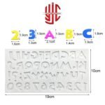 Silicon Funky Capital Alphabets & Numbers Chocolate Paste Mold - Image 2