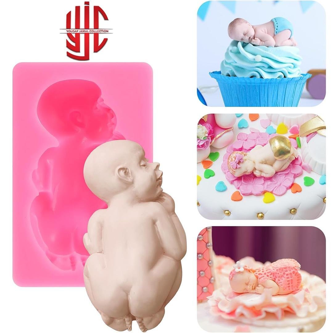 yjc-PLMO-129-1.jpg Silicon Lying Down Sleeping Baby Mold - Image 1