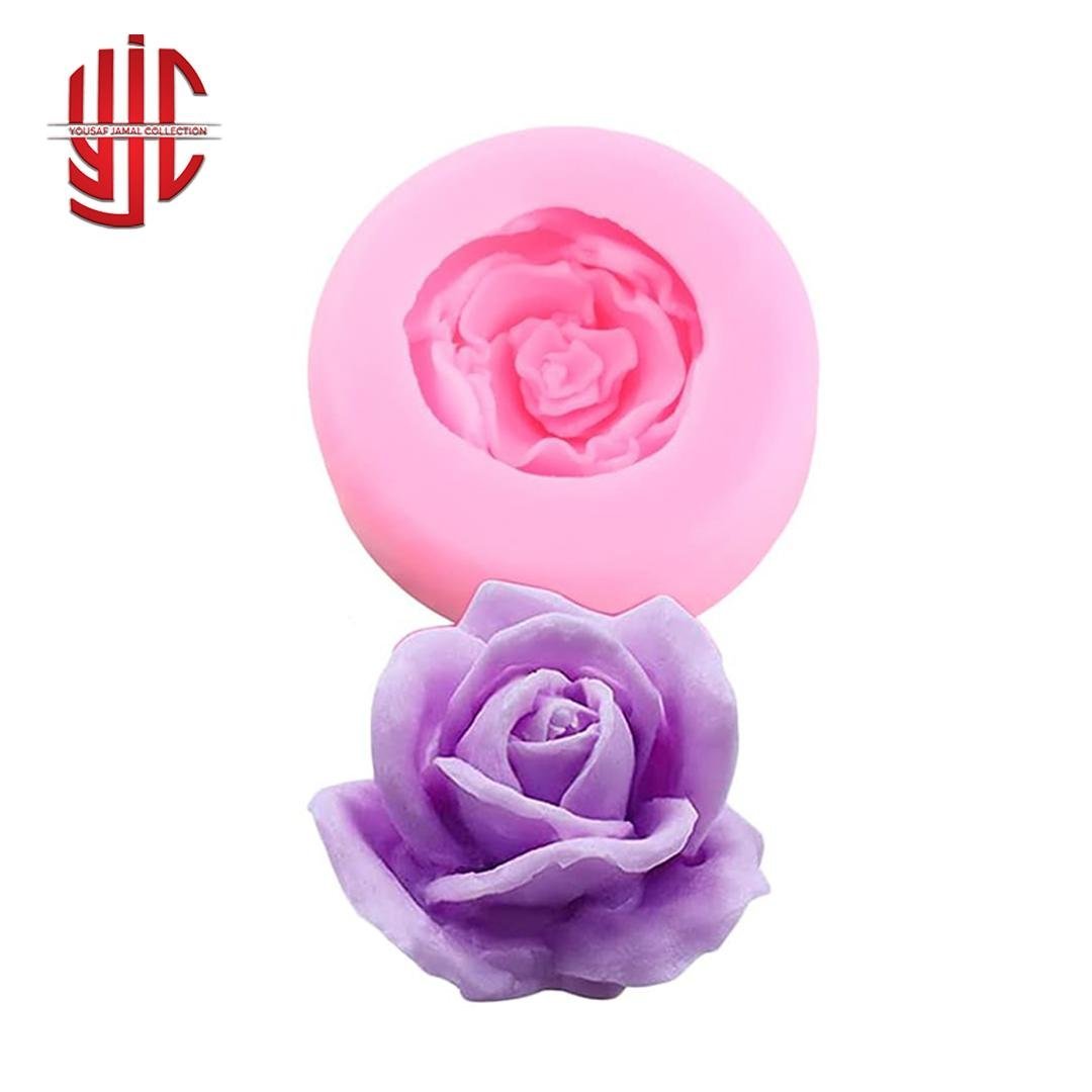 yjc-PLMO-131-1.jpg Silicon 3D Rose Candle Mold - Image 1