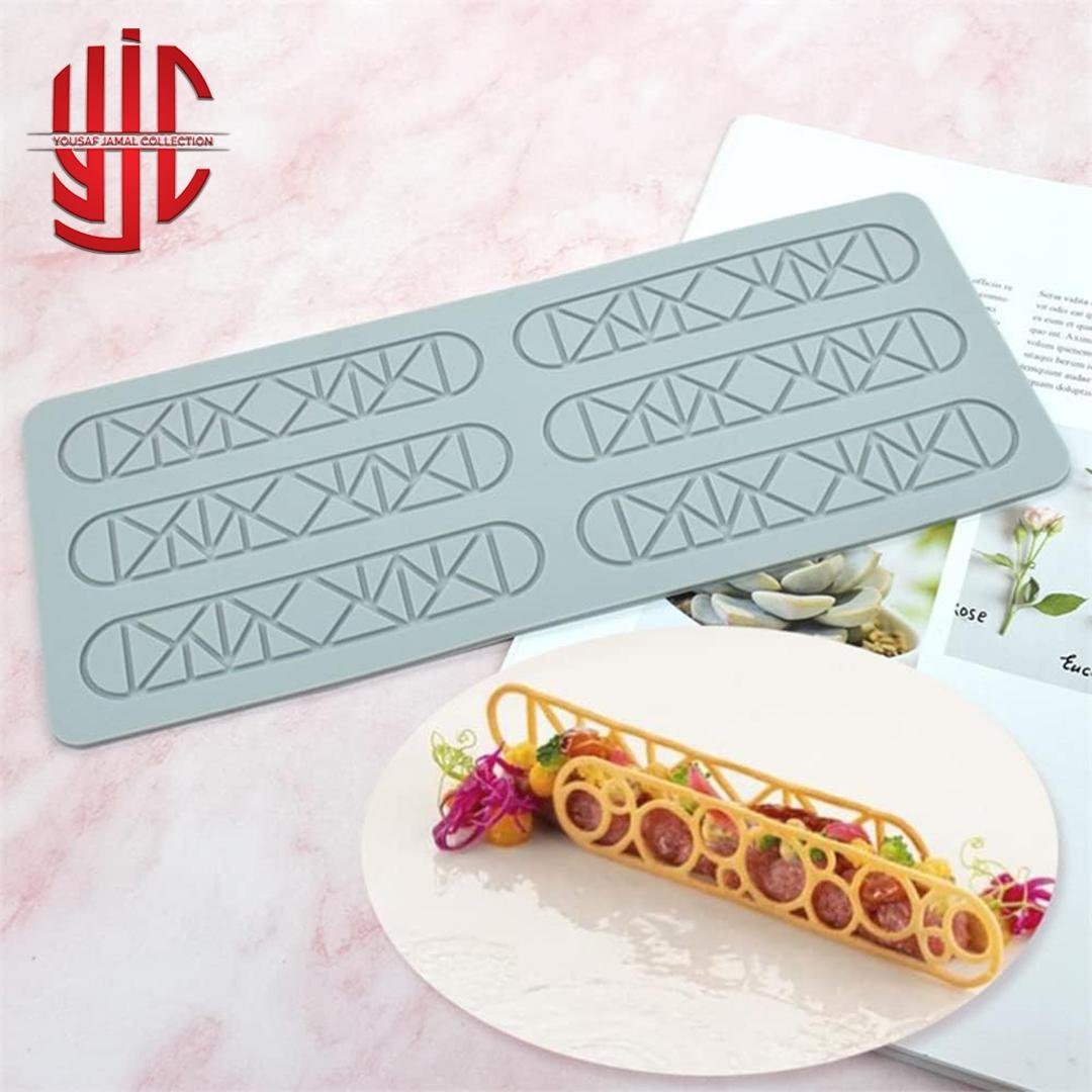 yjc-PLMO-132-1.jpg Silicon Pad 3D Hollow Rectangle Circle Shape 6 Cavity - Image 1