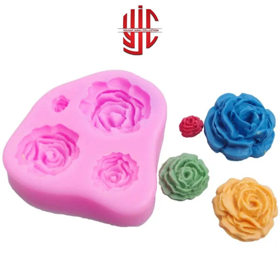 yjc-PLMO-162-1.jpg Silicon Small Rose Flower Mold 4 Cavity - Image 1