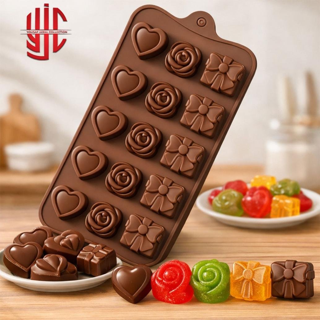 yjc-PLMO-183-1.jpg Silicon Rose Heart Gift Box Mold In 15 Cavity - Image 1