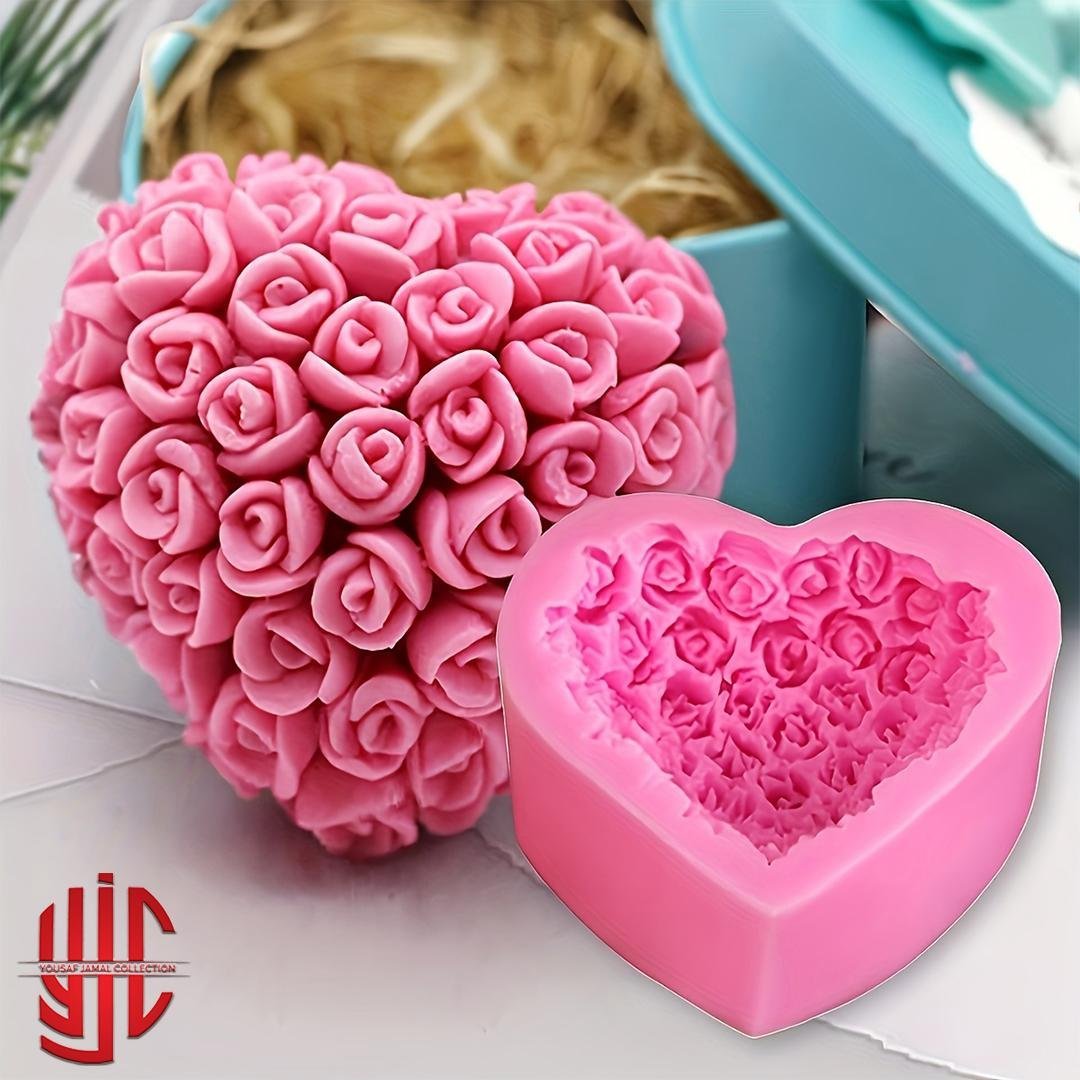 yjc-PLMO-186-1.jpg Silicon Flowers Heart Mold - Image 1