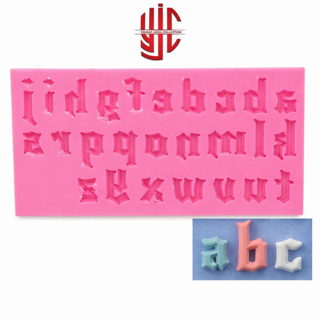 yjc-PLMO-194-1.jpg Silicon Alphabets Vintage Small Letter Mold - Image 1