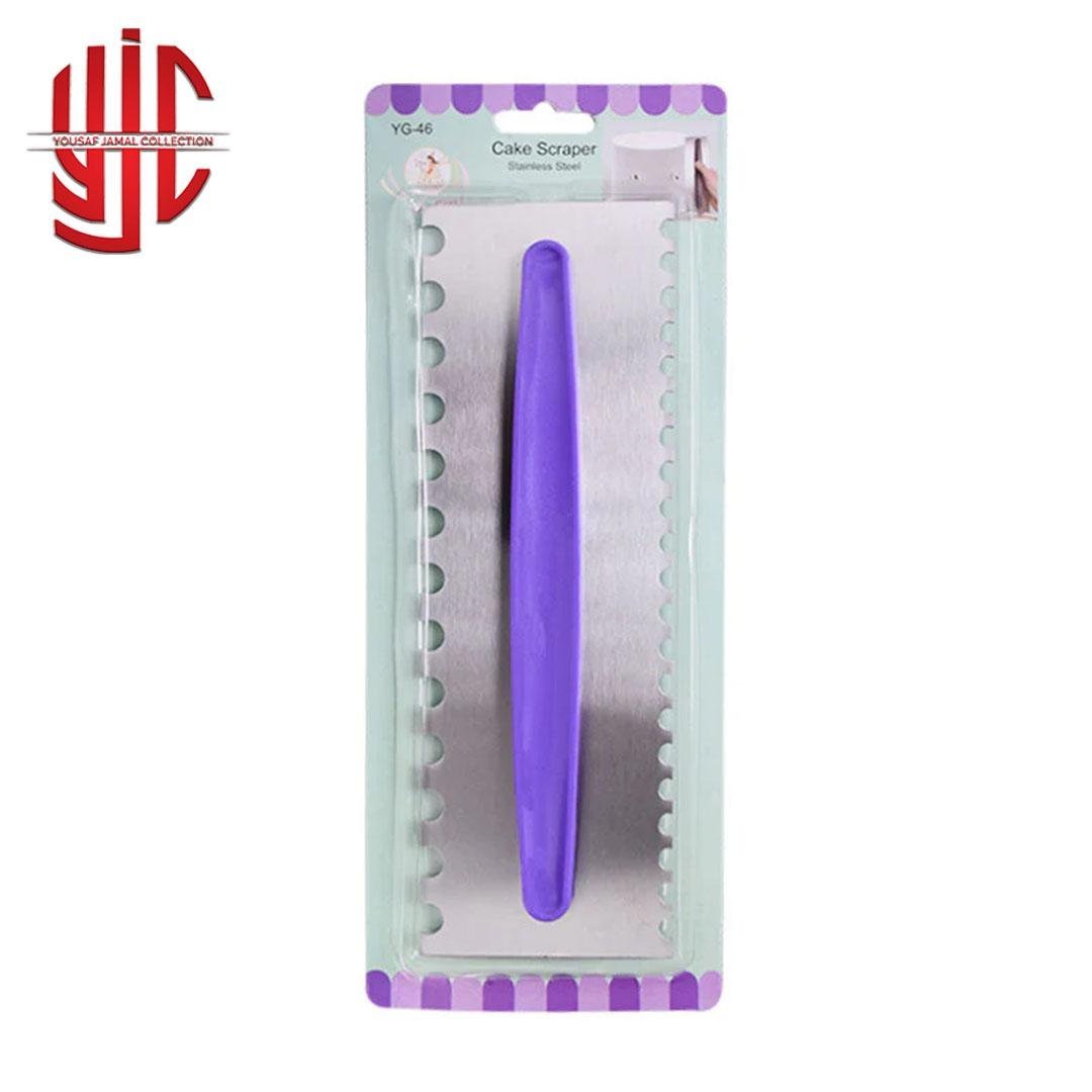 yjc-STCB-001-1.jpg Cake Comb Double Sided Stainless Steel With Grip - Image 1
