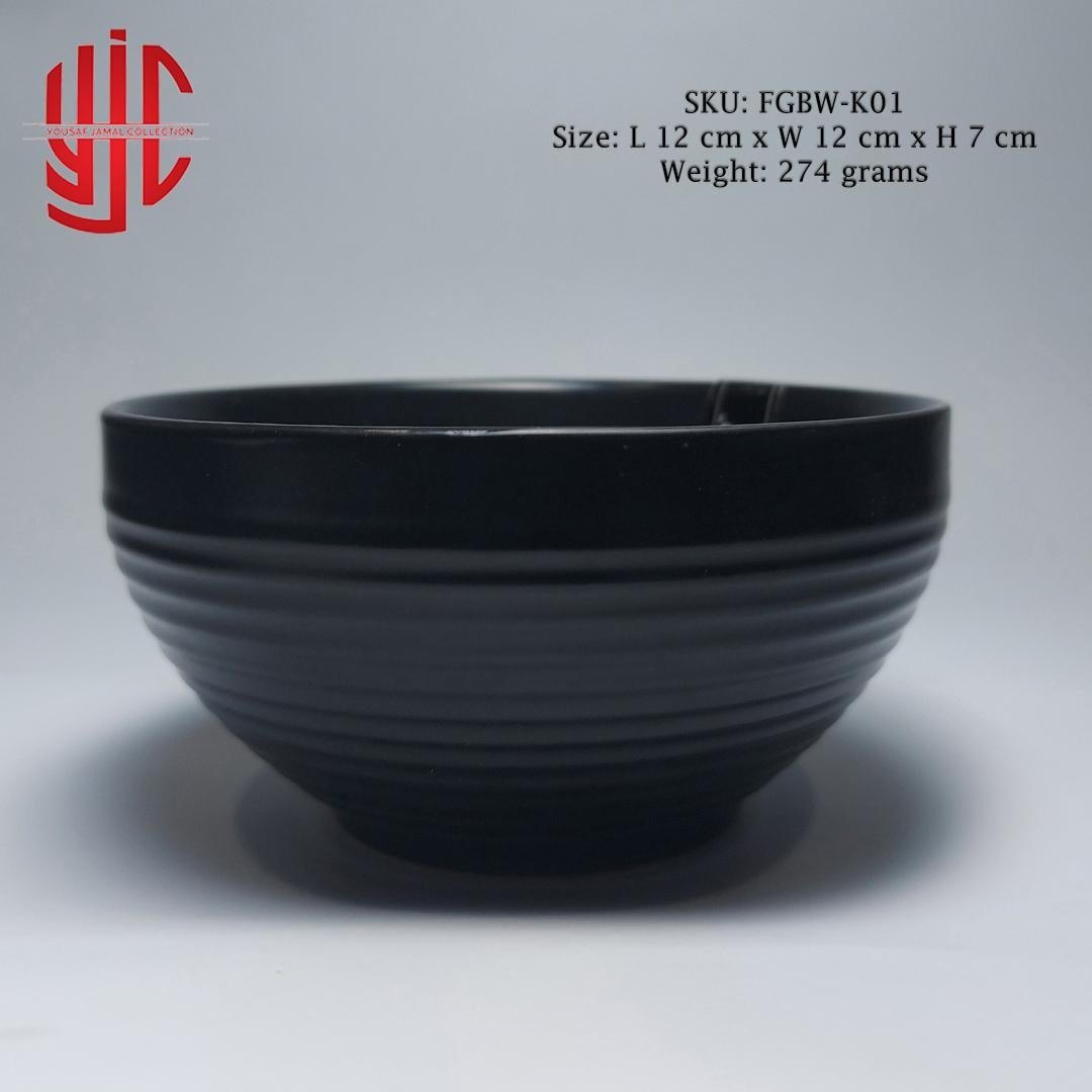 yjc-fgbw-k01-1.jpg Imported Porcelain Bowl Black Wavy - Image 1