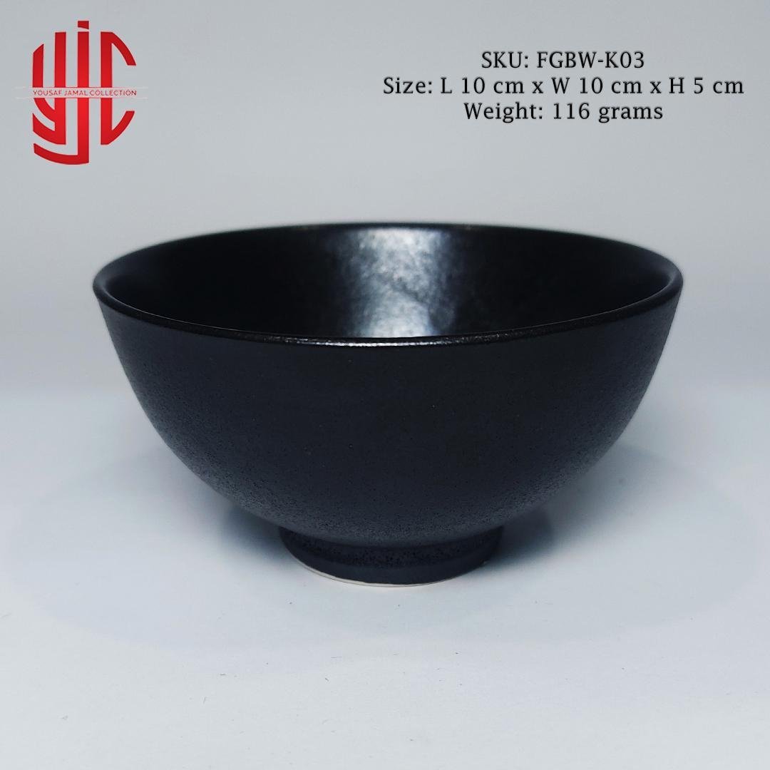 yjc-fgbw-k03-1.jpg Imported Porcelain Black Bowl Dotted Texture - Image 1