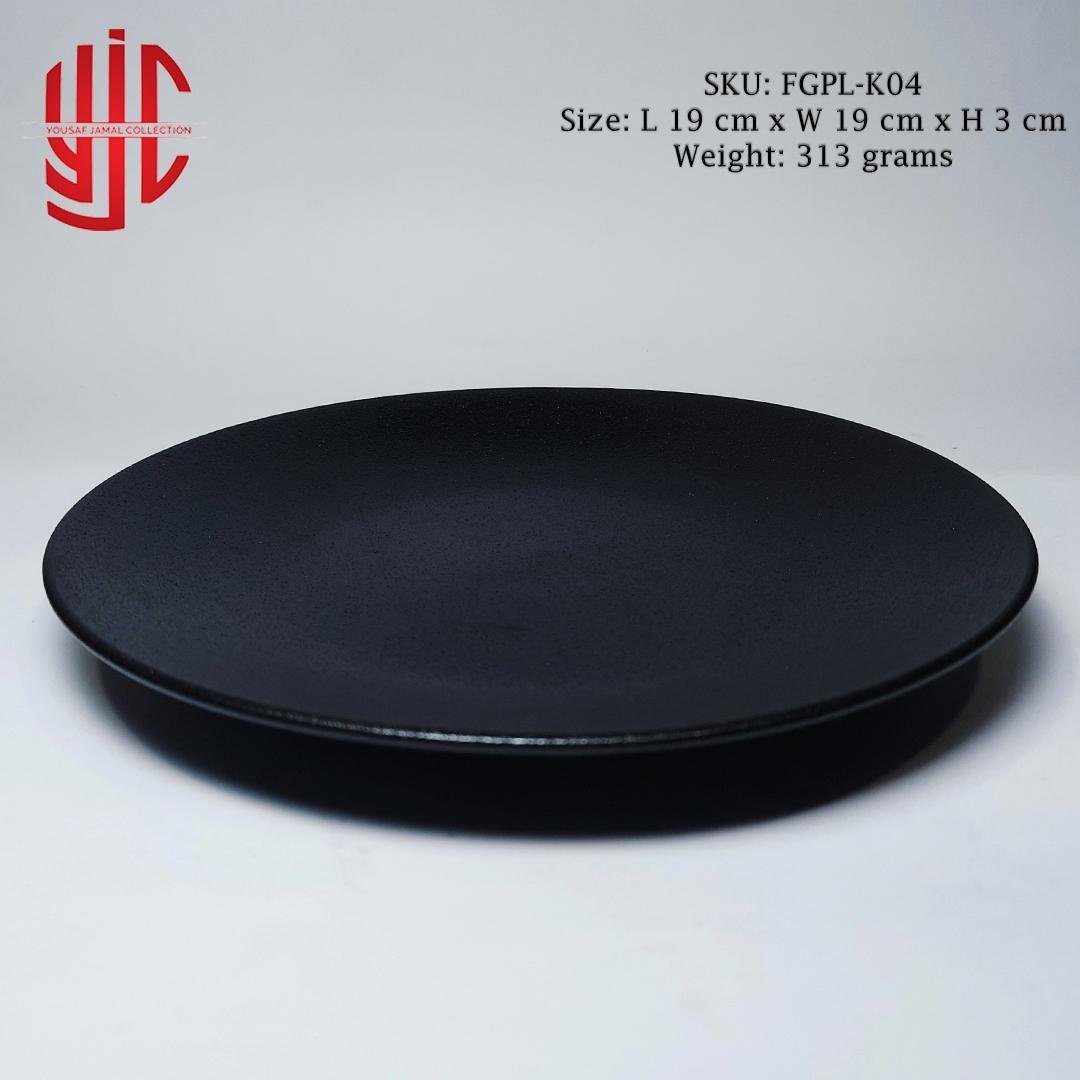 yjc-fgpl-k04-1.jpg Imported Porcelain Black Plate Dotted Texture - Image 1