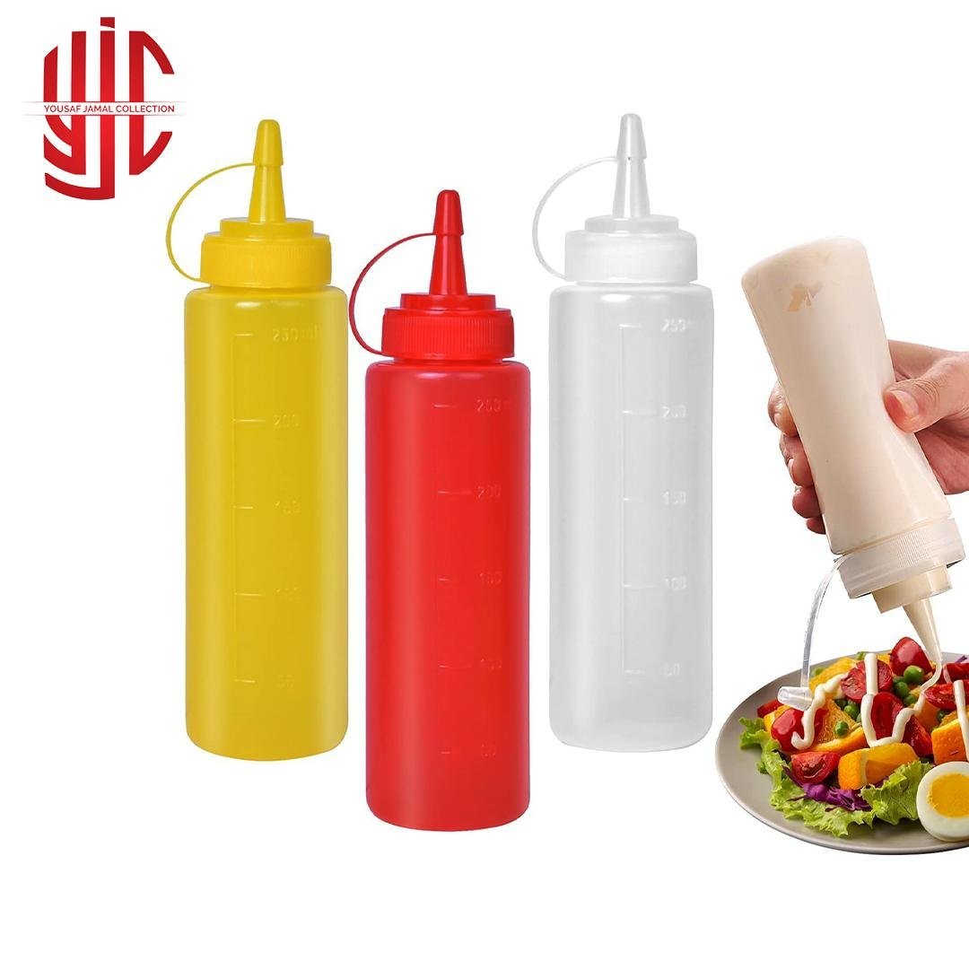 yjc-plbt-r-y-w-1.jpg Imported Ringo Ketchup Bottles 230ml - Image 1
