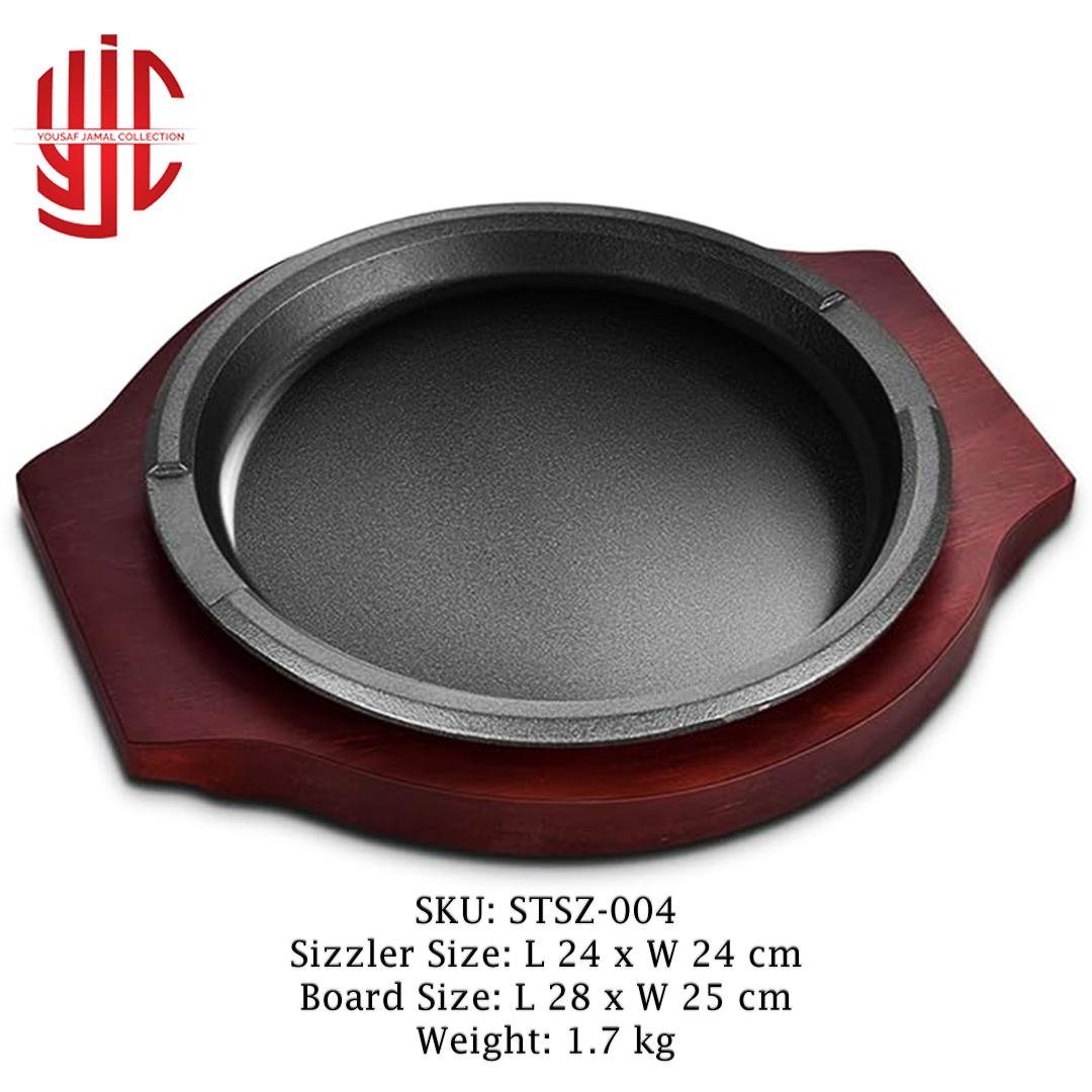 yjc-stsz-004-1-1.jpg Imported Sizzler Dish Round Cast Iron - Image 1