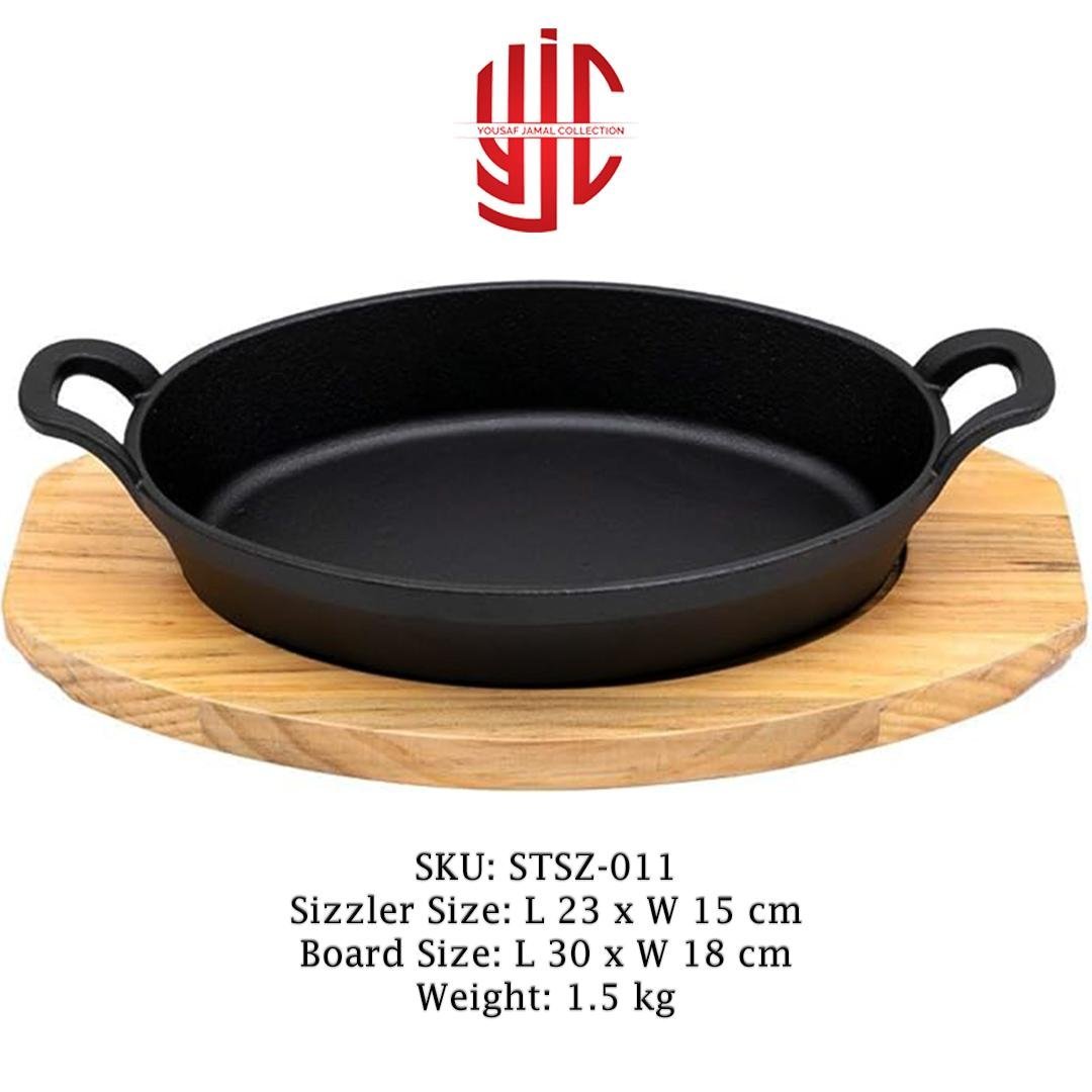 yjc-stsz-011-1-1.jpg Imported Sizzler Deep Dish Oval Cast Iron - Image 1